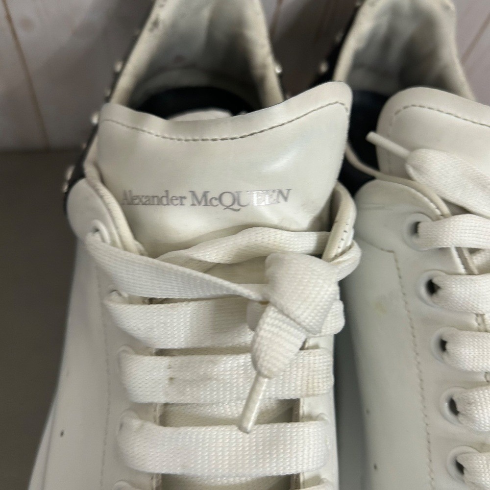 Alexander McQueen Studded Oversized Sneakers White Size 12 - Picture 10 of 13